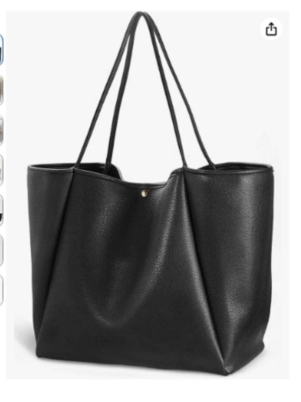 Oversized PU Leather Tote Bag Women’s Weekender Travel Shopper Handbag